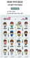 (Pre-order) Personalized Clear Embossed Waterproof Name Stickers (Characters)