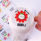 (Pre-order) Personalized Clear Embossed Waterproof Name Stickers (Characters)