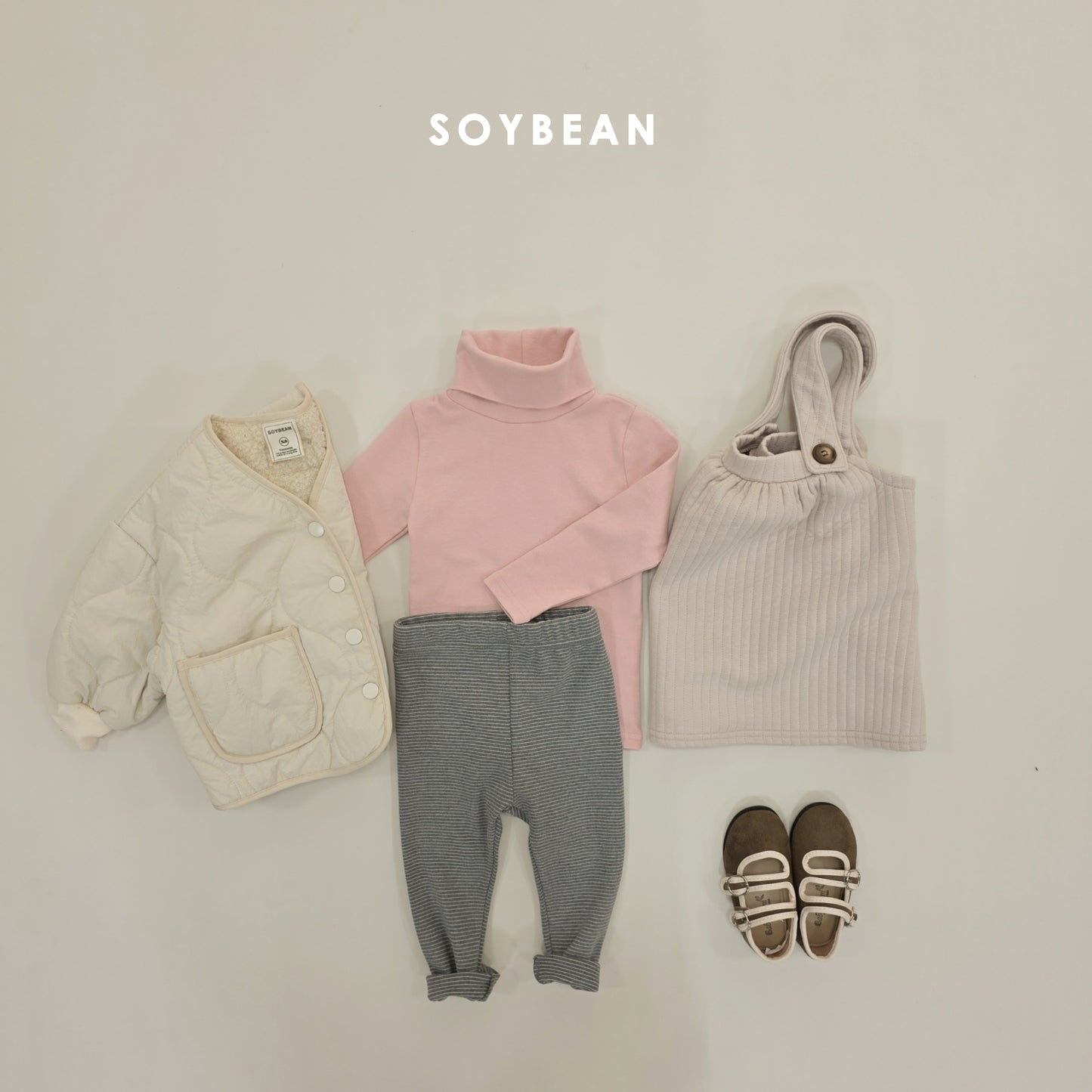 (Pre-order) Soybean Kids Winter - Cotton Stretch Inner Turtleneck 이너폴라티 (3 Colors)