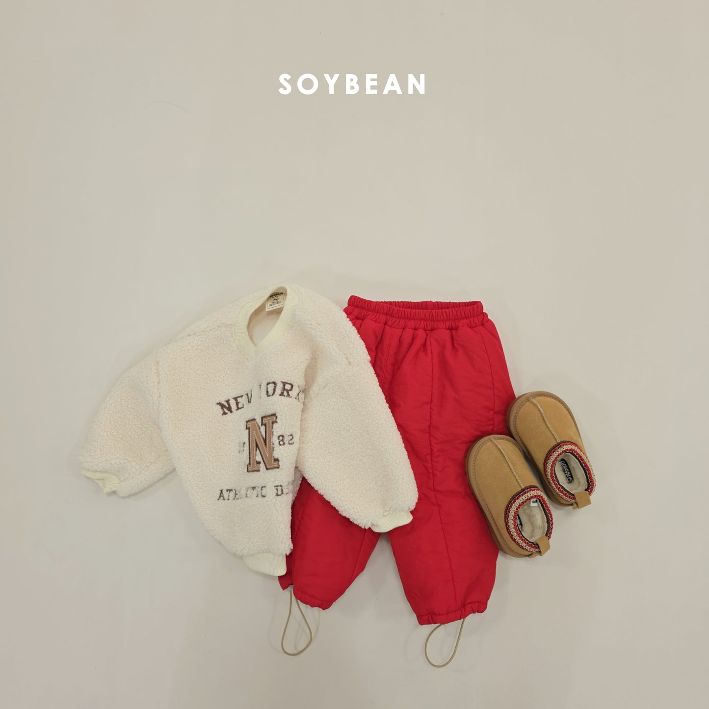 (Pre-order) Soybean Kids Winter - Soft Padded Fleece-Lined Pants 소프트패딩팬츠 (3 Colors)