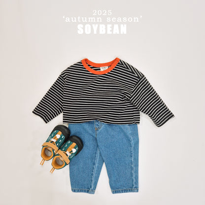 (Pre-order) Soybean Kids - Autumn Captain Stripe Tee 어텀캡틴단가라티 (5 Colors)