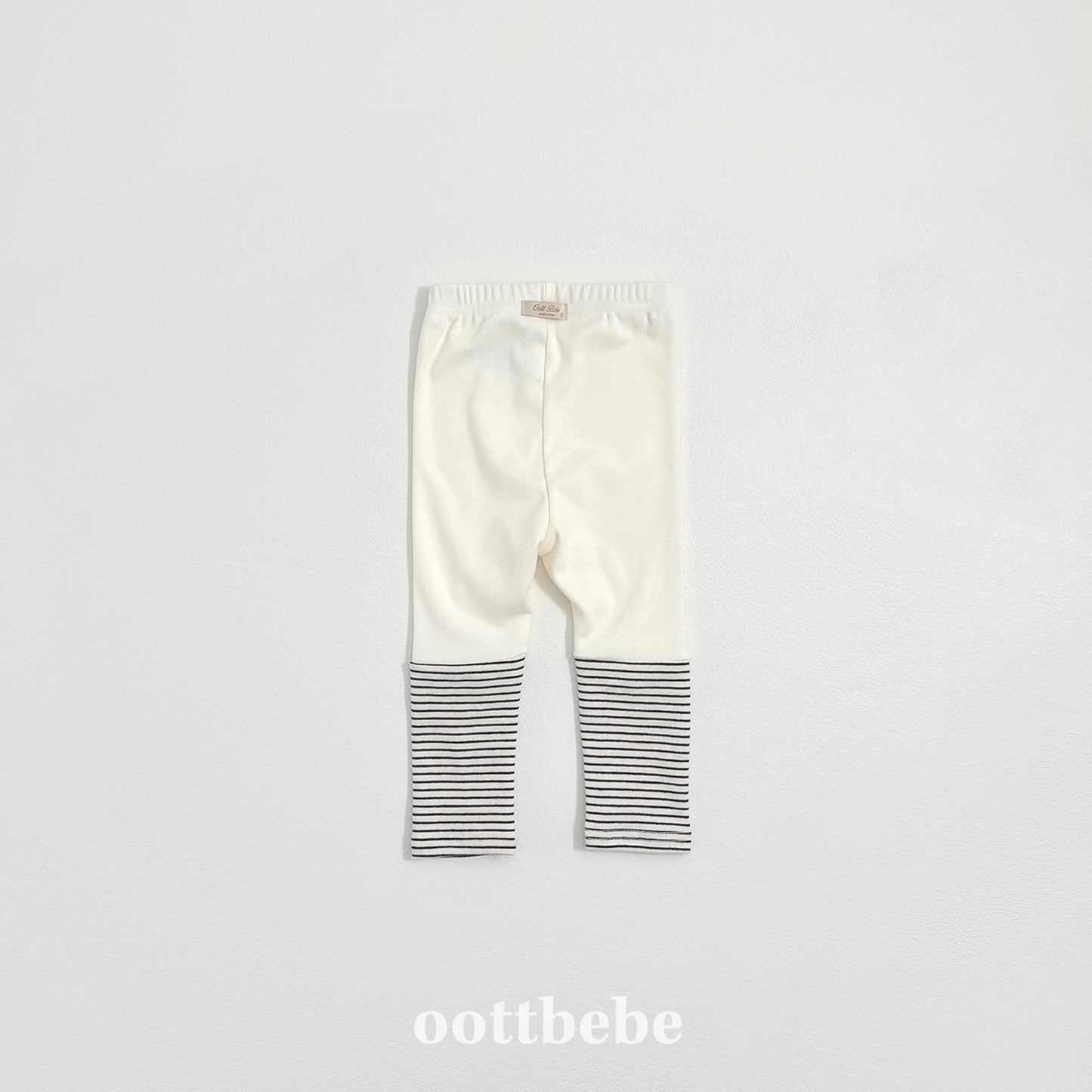 (Pre-order) OOTTBEBE Winter - Stripe Ankle Leggings 윈터배색레깅스 (3 Colors)