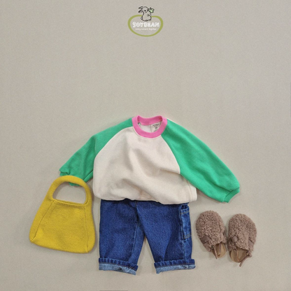 (Pre-order) Soybean Kids - Fleece Raglan Sweatshirt 양기모나그랑맨투맨 (6 Colors)