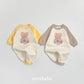 (Pre-order) OOTTBEBE Winter - Watercolor Bear Full Bodysuit 페인팅오띠전신슈트 (2 Colors)