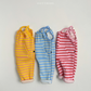 (Pre-order) OOTTBEBE - Snuggle Stripes Overalls 하리보오버롤 (3 Colors)