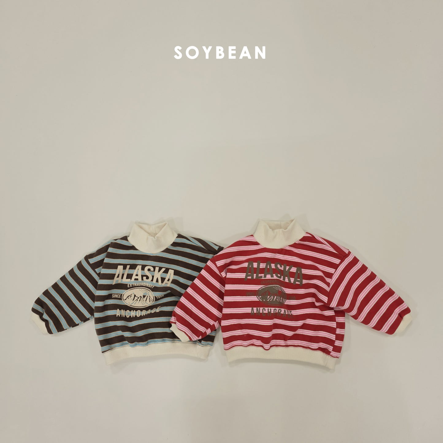 (Pre-order) Soybean Kids Winter - Alaska Fleece-Lined Mock Neck Sweatshirt 알래스카양기모맨투맨 (2 Colors)