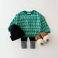 (Pre-order) Daily Bebe Winter - Kids' Holiday Jacquard Knit Sweatshirt 쟈가드맨투맨 (2 Colors)