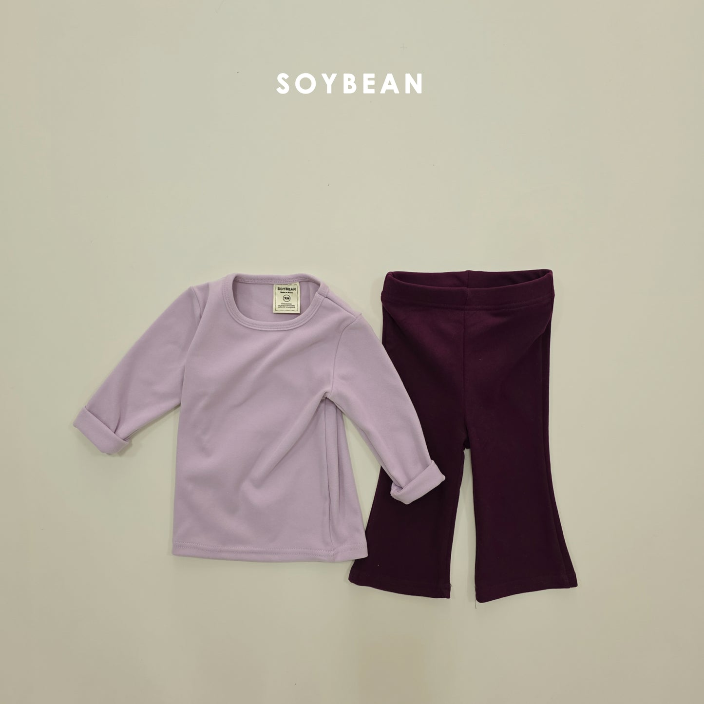 (Pre-order) Soybean Kids Winter - Puffy Contrast Flare Set 퐁실배색플레어세트 (3 Colors)
