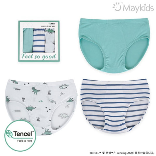 (MayKids) Dino Tencel Modal Boys’ Underwear (3-pack)