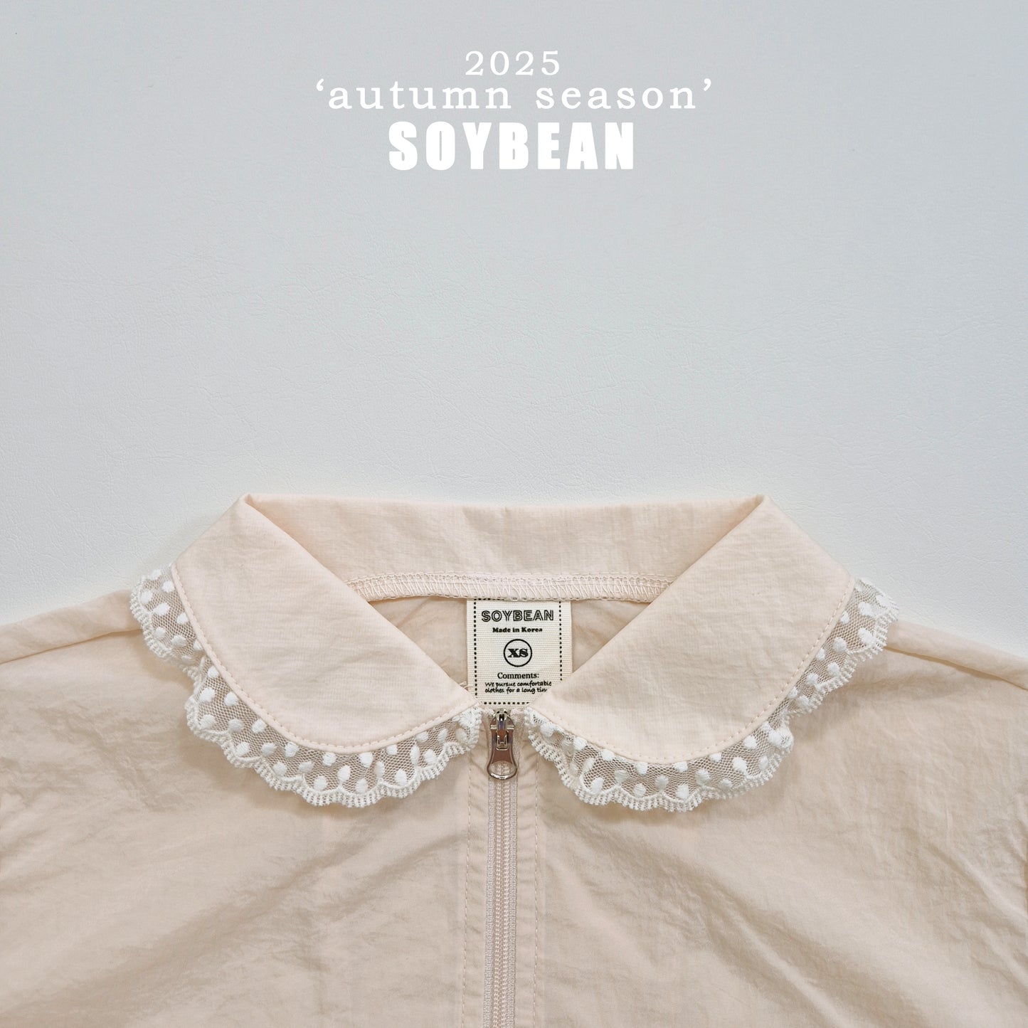 (Pre-order) Soybean Kids - Lace Windbreaker Jacket 레이스바람막이 (2 Colors)