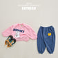 (Pre-order) Soybean Kids - Cloud Bunny Color Block Top & Bottom Set 구름토끼배색상하복 (2 Colors)