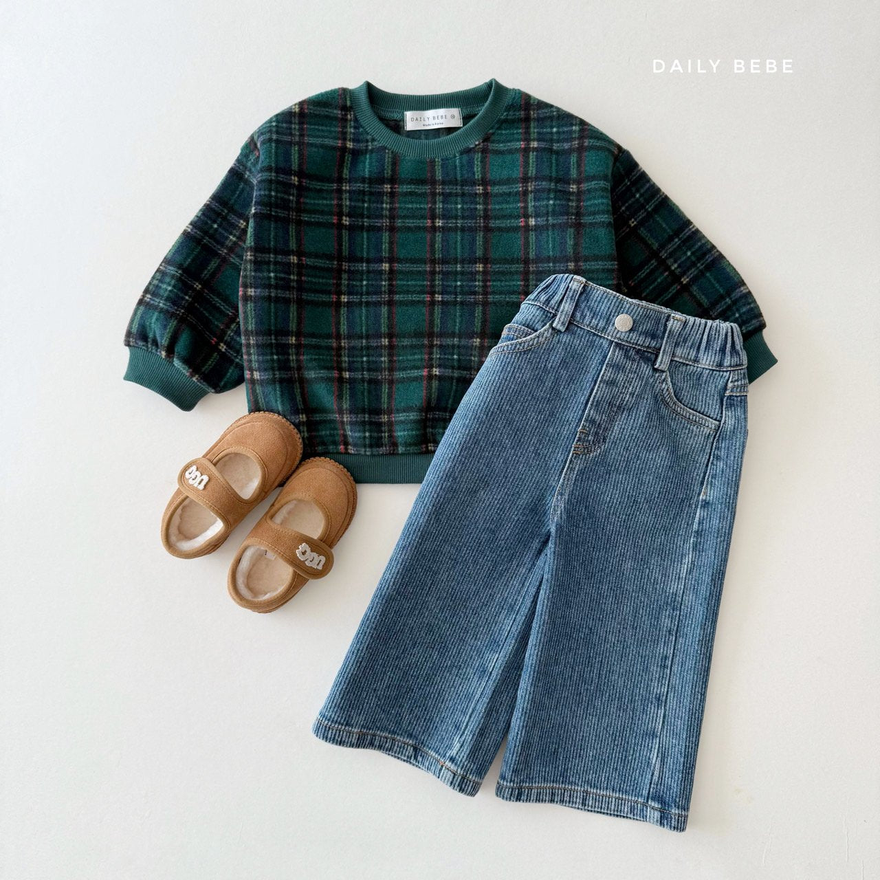 (Pre-order) Daily Bebe Winter - Fleece Cozy Print Sweatshirt 후리스 맨투맨 (4 Colors)