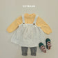 (Pre-order) Soybean Kids Winter - Quilted Overall Dress 누빔멜빵치마 (2 Colors)