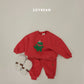 (Pre-order) Soybean Kids Winter - Dinosaur Bouclé Embroidery Fleece-Lined Top & Bottom Set 공룡부클자수상하복 (3 Colors)