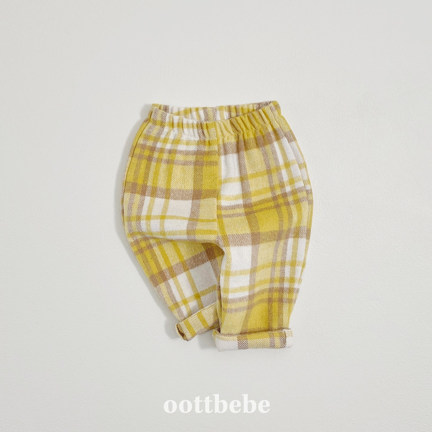 (Pre-order) OOTTBEBE Winter - Cozy Check Pants 웨하스체크팬츠 (4 Colors)