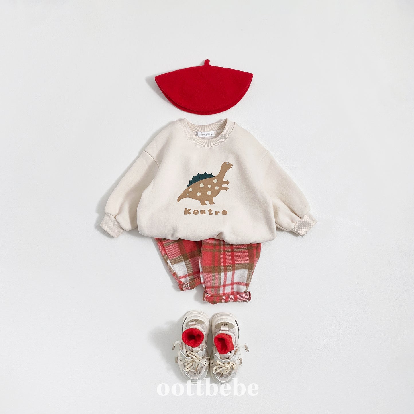 (Pre-order) OOTTBEBE Winter - Dino Friends Fleece Sweatshirt 공룡맨투맨(양기모) 4 Colors)
