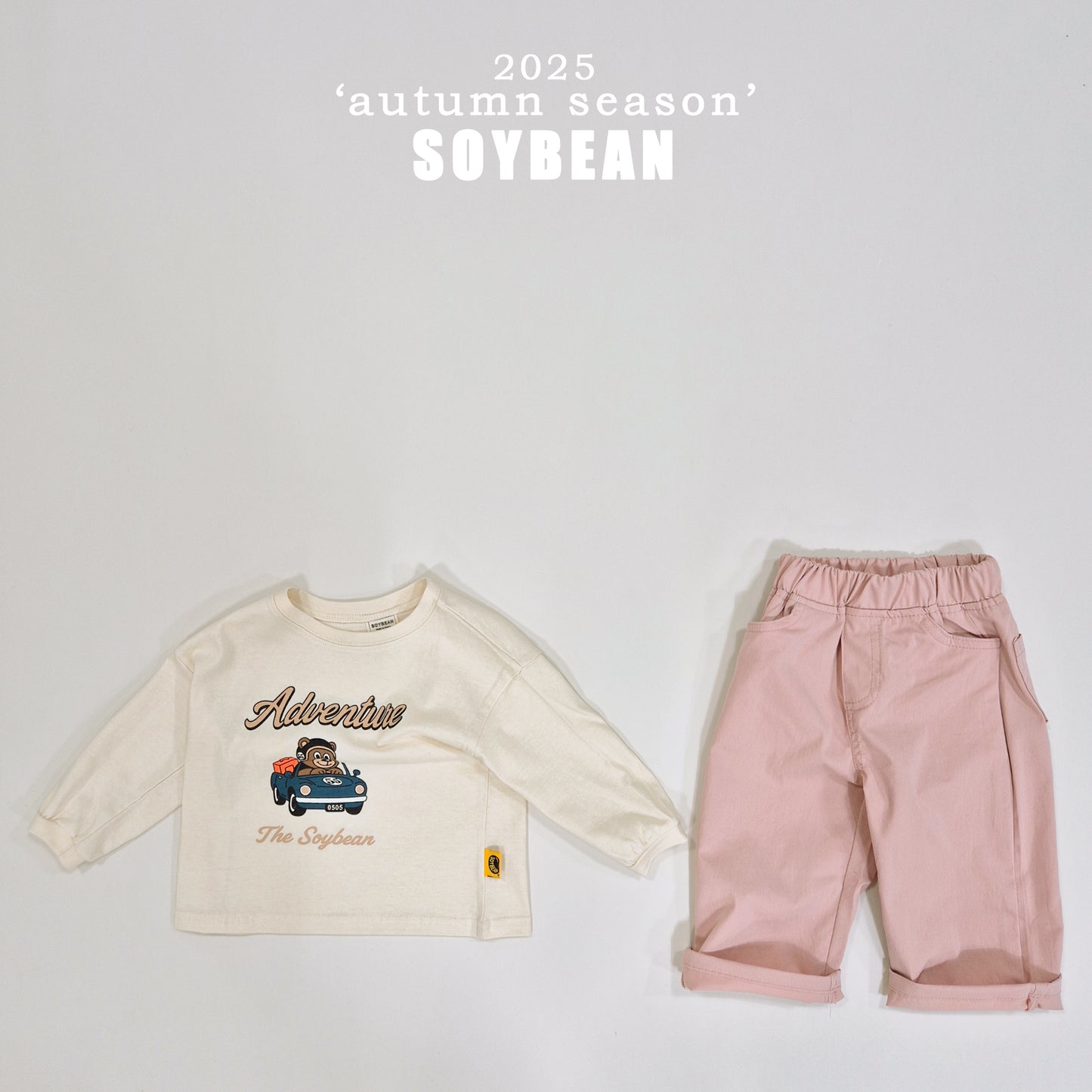 (Pre-order) Soybean Kids - Mini Car Bear Tee 미니카곰돌티셔츠 (3 Colors)