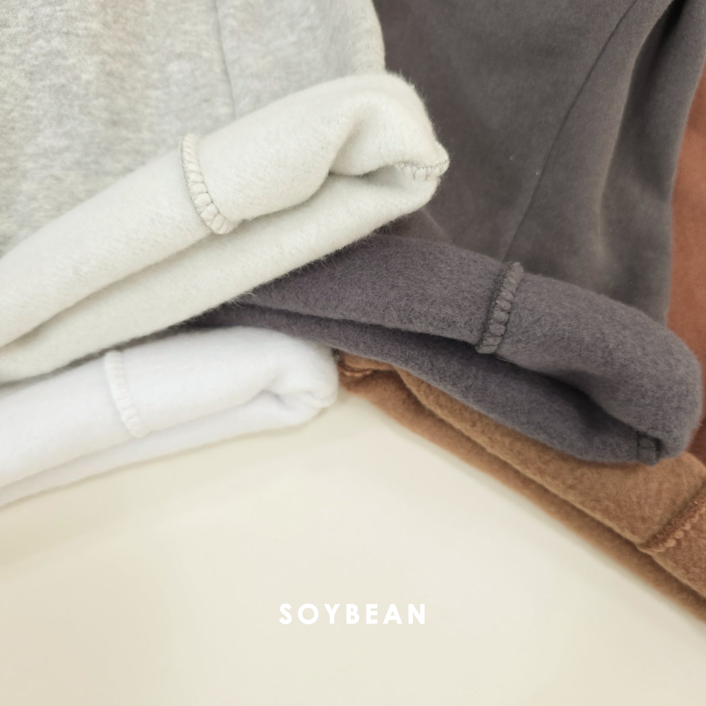 (Pre-order) Soybean Kids Winter - Fleece-Lined Side Snap Wide Pants 양기모사이드스냅팬츠 (4 Colors)