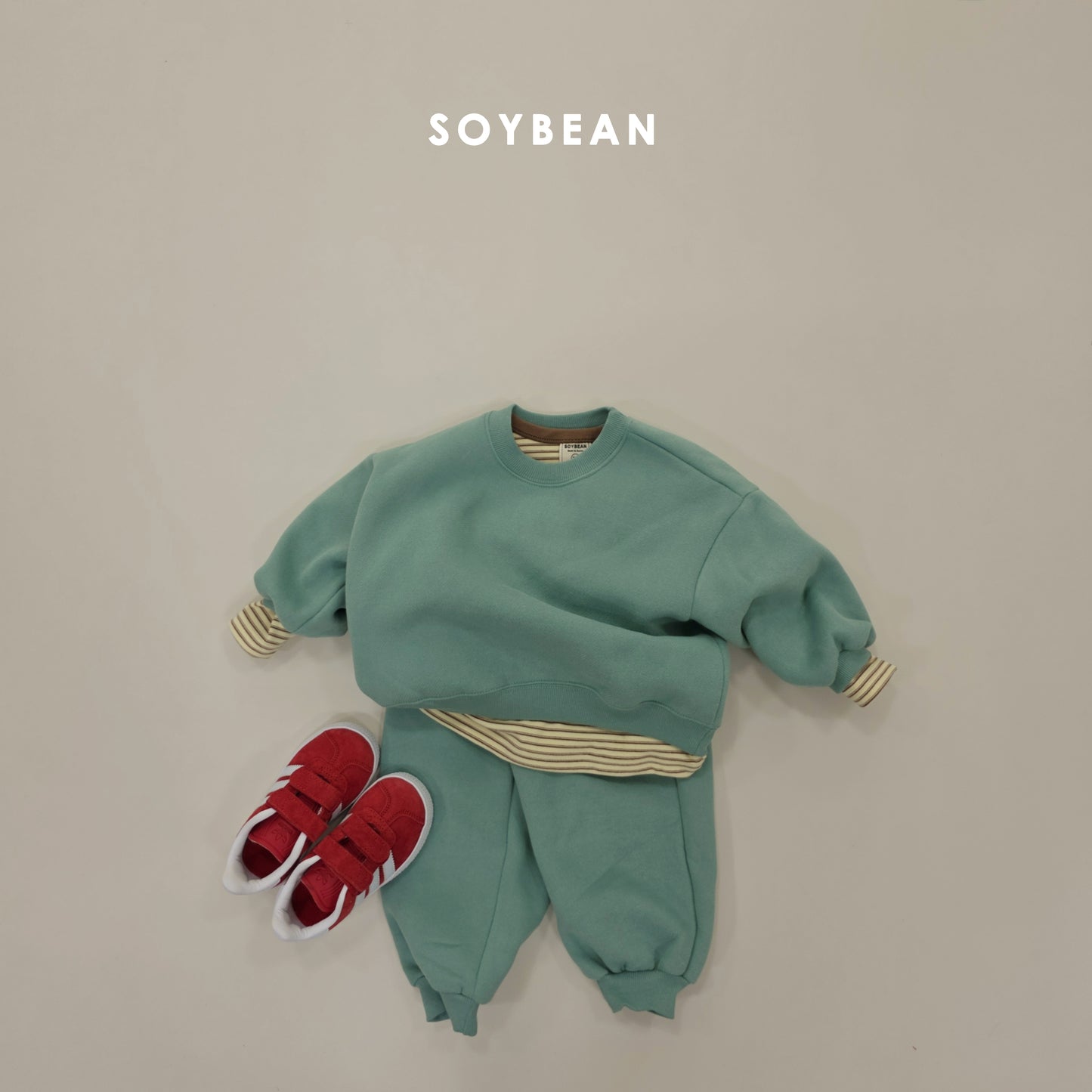 (Pre-order) Soybean Kids Winter - Junior Soybean Kids Winter - Junior Fleece-Lined Lollipop Top & Bottom Set 주니어 양기모롤리팝상하복 (16 Colors)