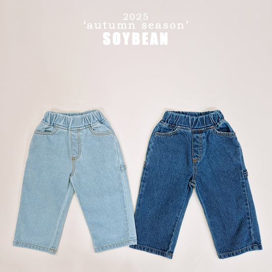 (Pre-order) Soybean Kids - Vintage Work Denim Pants 빈티지워크데님팬츠 (2 Colors)