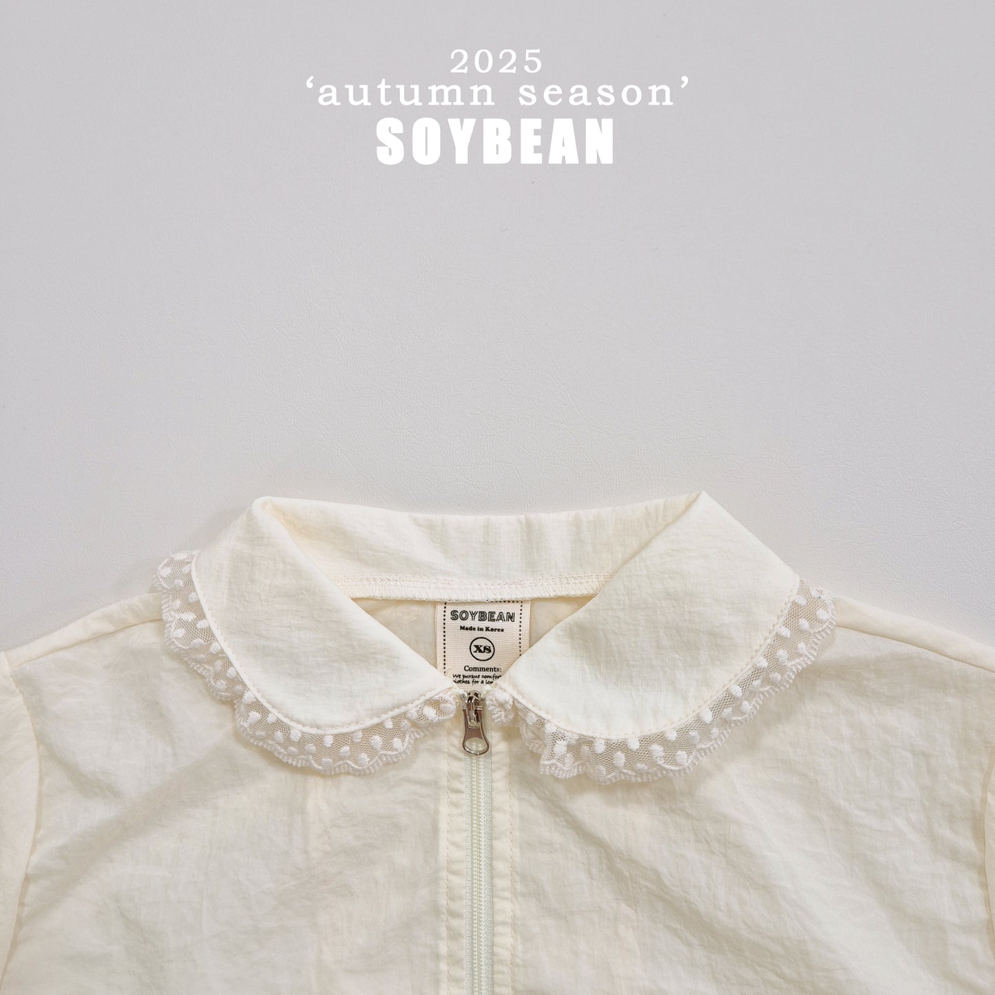 (Pre-order) Soybean Kids - Lace Windbreaker Jacket 레이스바람막이 (2 Colors)