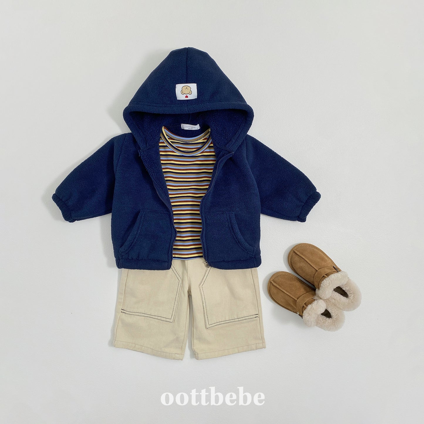 (Pre-order) OOTTBEBE Winter - Marshmallow Cloud Fleece Zip-Up Jacket 말랑구름후리스집업점퍼 (5 Colors)
