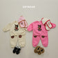 (Pre-order) Soybean Kids Winter - Hello Boucle Rudolph Top & Bottom Set 헬로부클루돌프상하 (2 Colors)