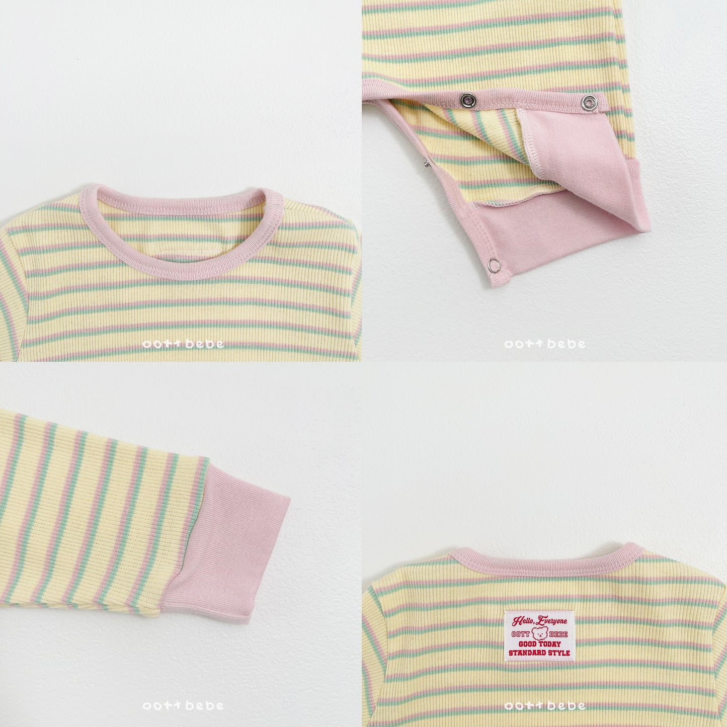 (Pre-order) OOTTBEBE Spring - Apollo Stripe Bodysuit 아폴로슈트 (3 Colors)