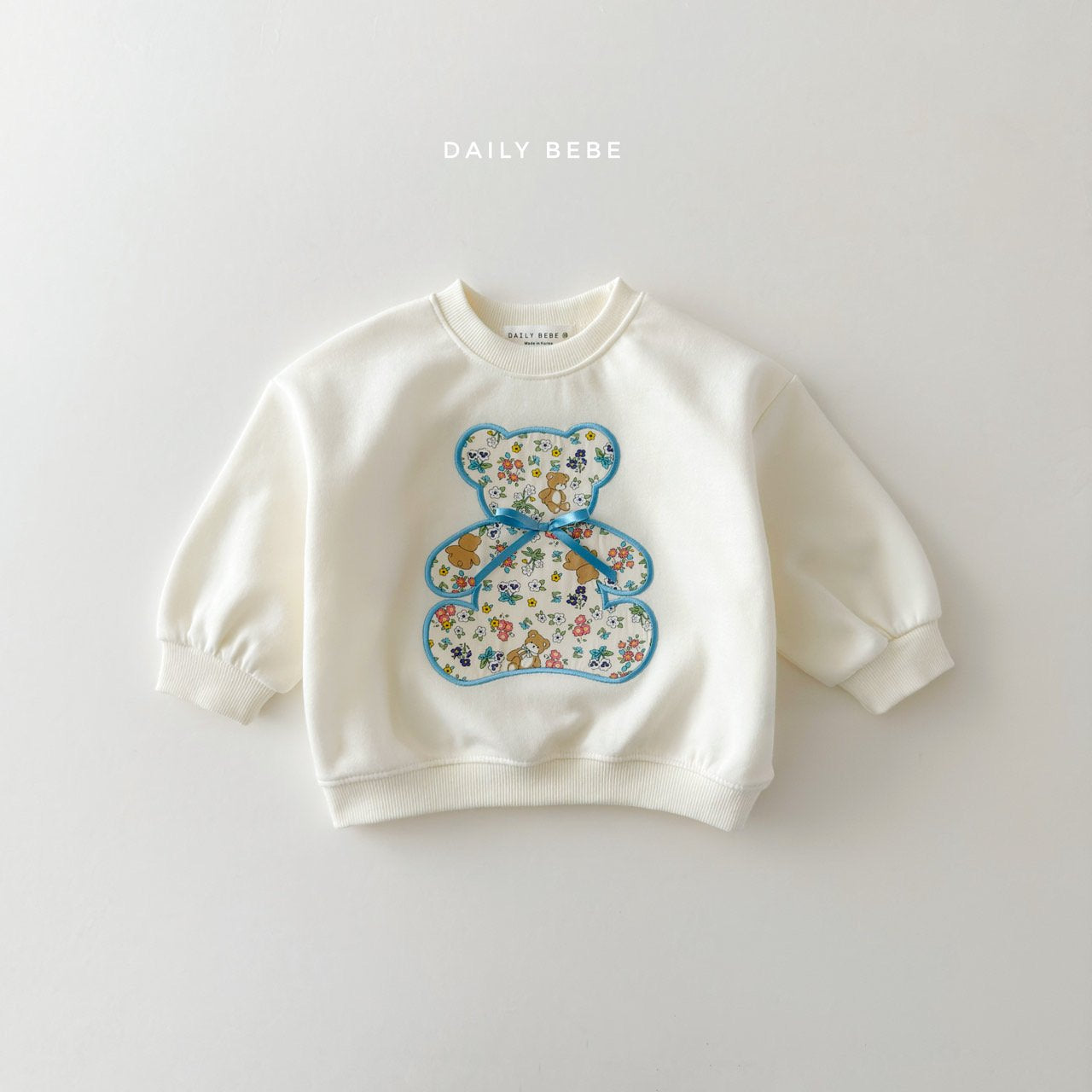 (In-stock) Daily Bebe Spring - Kids' Floral Sweatshirt 플로럴 맨투맨 (2 Colors) (Copy)