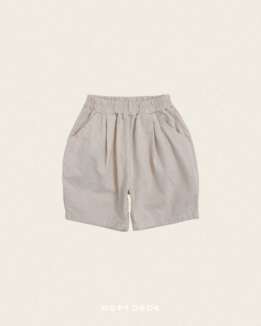 (Pre-order) OOTTBEBE Summer -  Olive Linen Shorts 올리브린넨팬츠 (2 Colors)