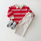 (Pre-order) Daily Bebe - Kids' Collar Stripe Tee 카라 단가라티 (2 Colors)