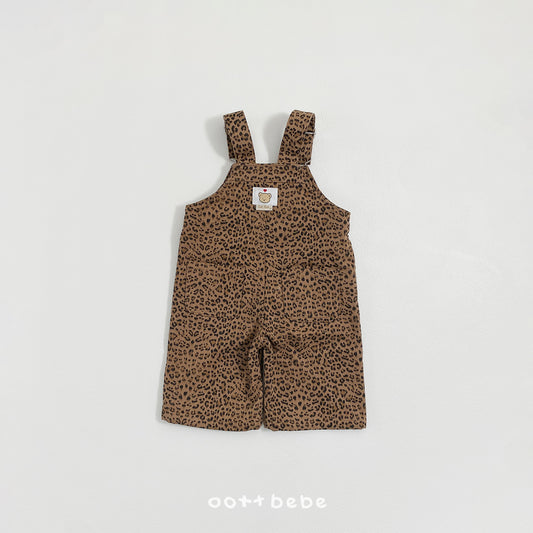 (Pre-order) OOTTBEBE Winter - Leopard Overall Pants 호피오버롤