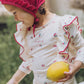(Pre-order) KoongsKoongs Kids’ Premium Love Berry Rash Guard Dress Set (Ivory)