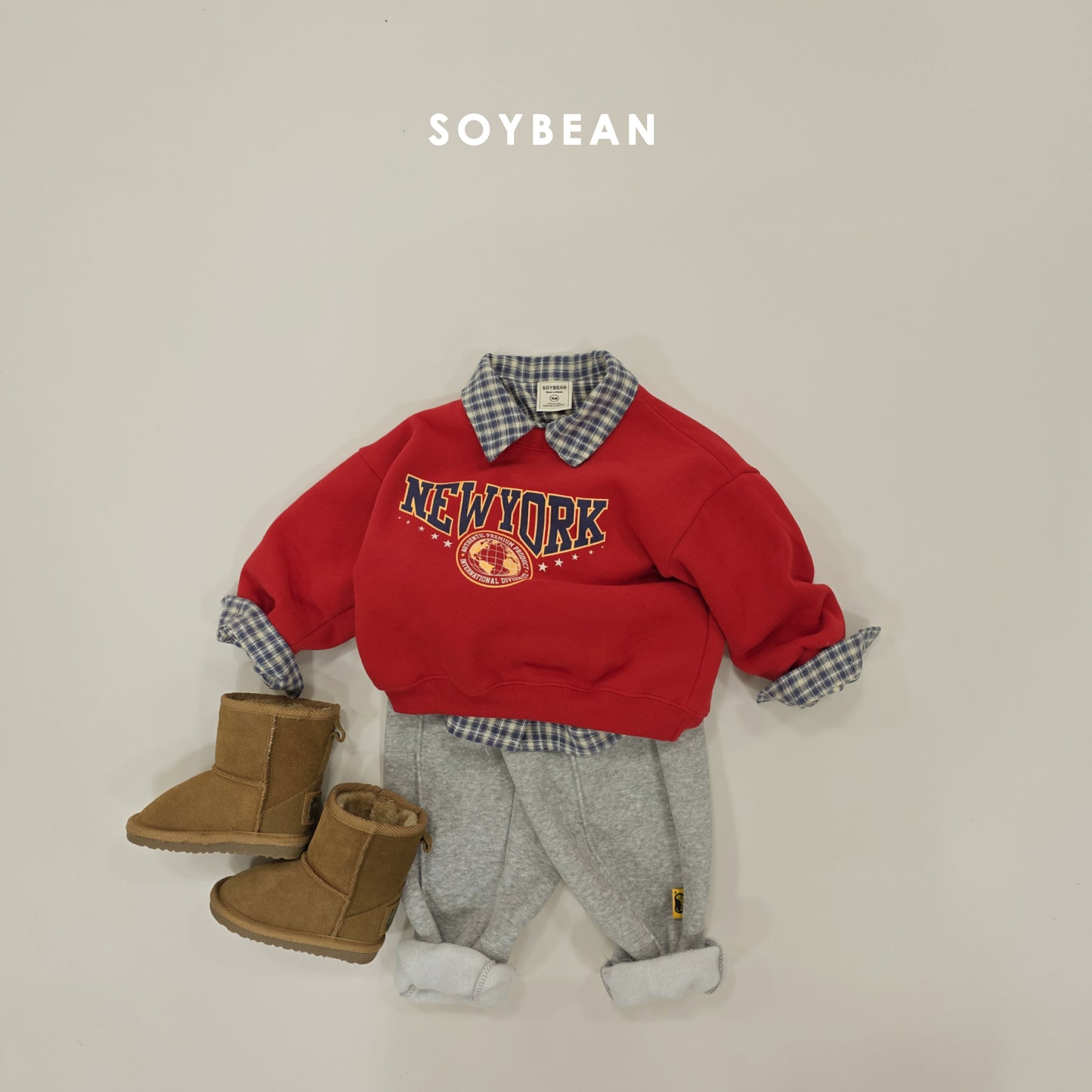 (Pre-order) Soybean Kids Winter - Fleece-Lined Pintuck Jogger Pants 양기모핀턱조거팬츠 (5 Colors)