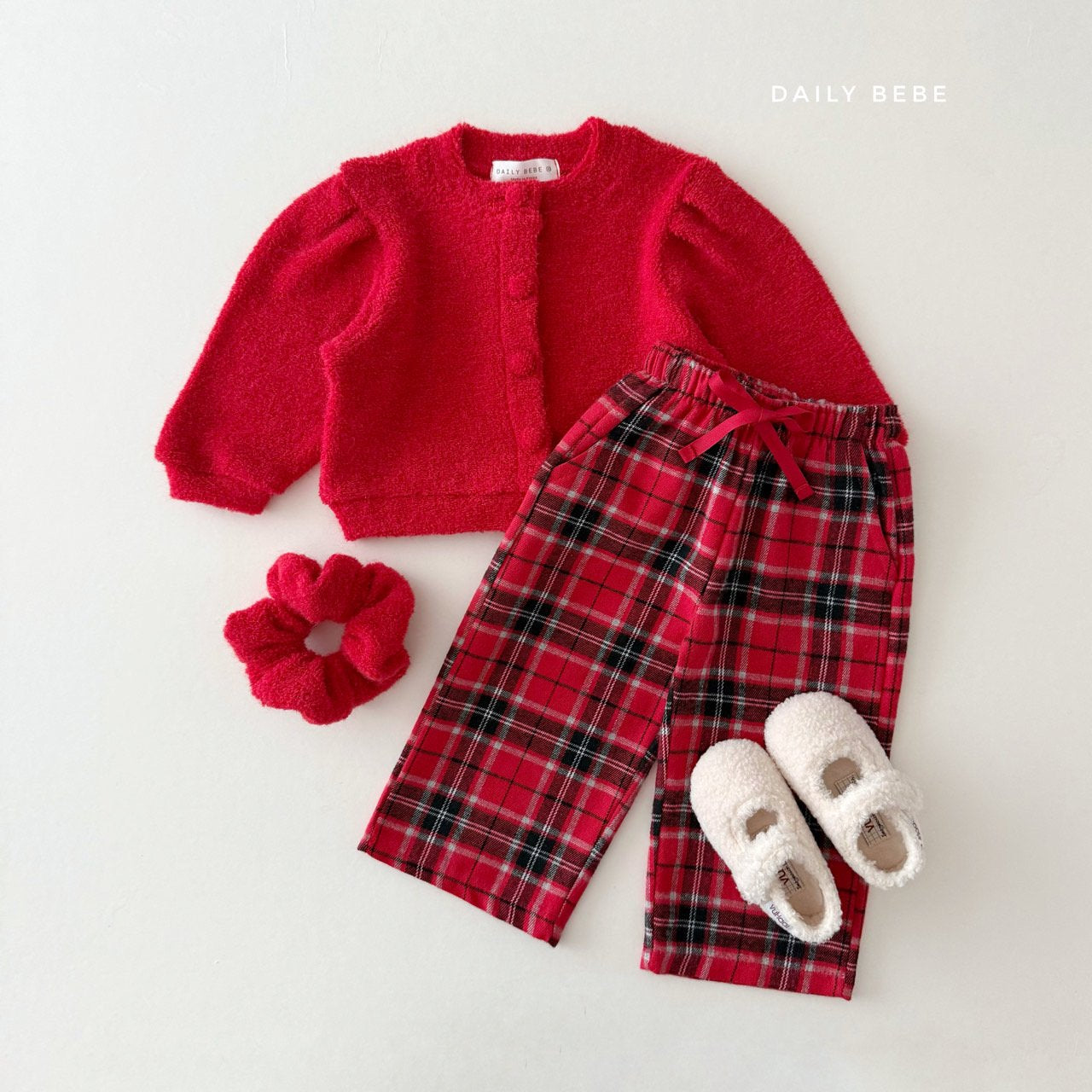 (Pre-order) Daily Bebe Winter - Kids' Merry Check Pants 메리 체크팬츠 (2 Colors)