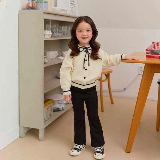 (Pre-order) Daily Bebe - Kids’ Ribbon Cardigan 리본 가디건 (2 Colors)