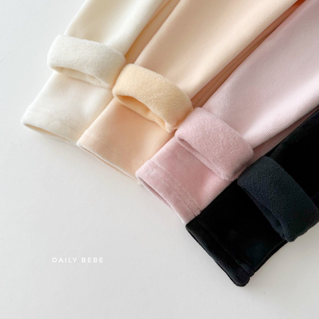 (Pre-order) Daily Bebe Winter - Kids’ Mink Basic Leggings 밍크 기본레깅스 (4 Colors)
