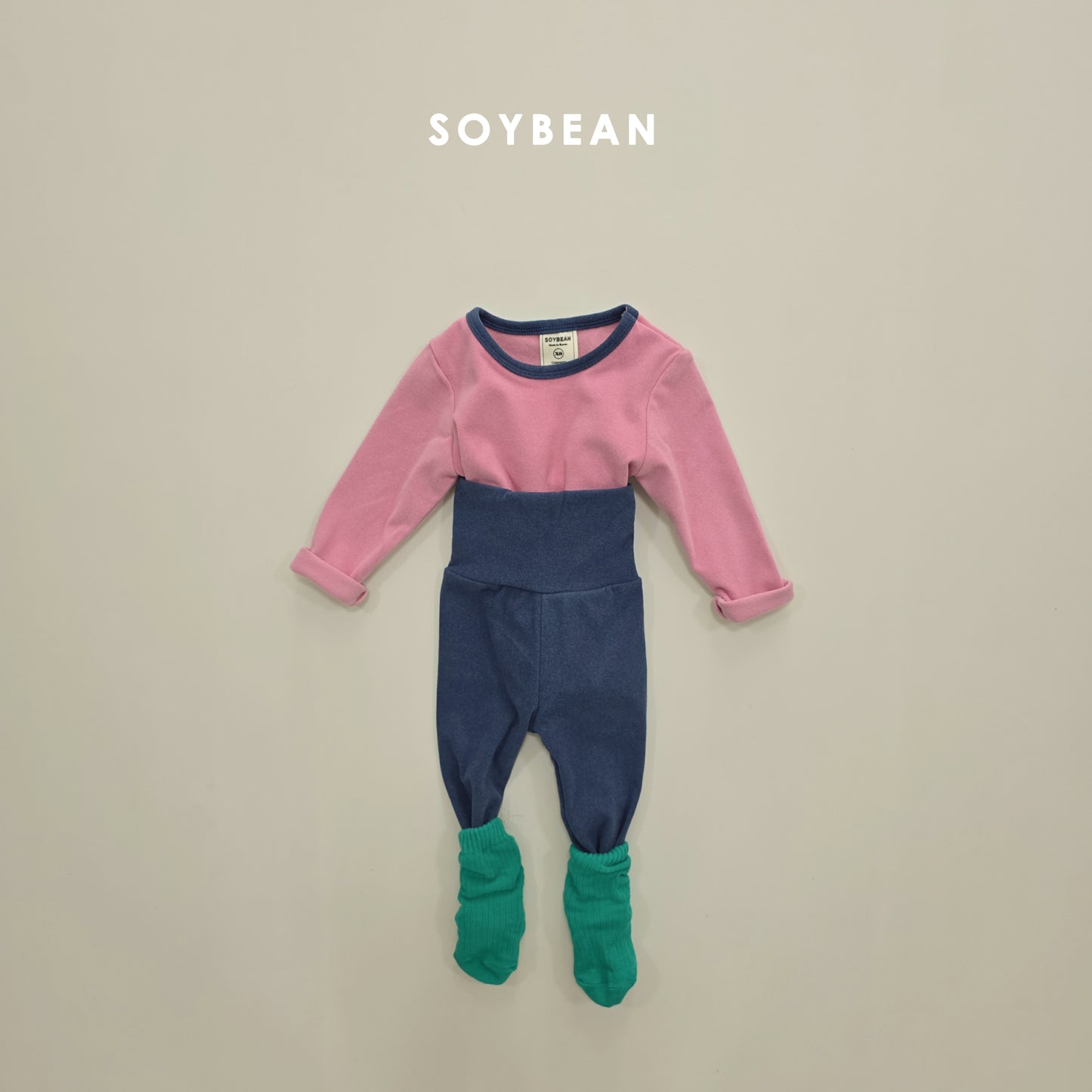 (Pre-order) Soybean Kids Winter - Warm Hug Fleece-Lined Pajama Set 따숩허그세트 (4 Colors)