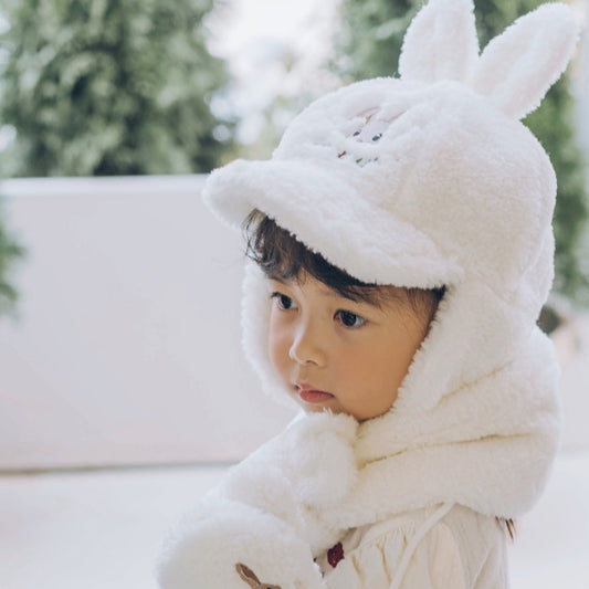 (KoongsKoongs) Forest Bunny Winter Fur Hat (2 Colors)