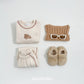 (Pre-order) OOTTBEBE Winter - Cozy Bear Top & Bottom Set 쿨쿨베어상하복 (2 Colors)
