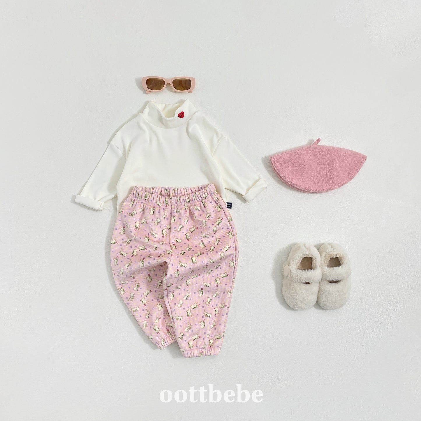 (Pre-order) OOTTBEBE Winter - Animal Forest Cozy Pants 동물의숲고쟁이팬츠 (4 Colors)