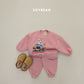 (Pre-order) Soybean Kids Winter - Picnic Fleece-Lined Top & Bottom Set 피크닉양기모상하 (2 Colors)
