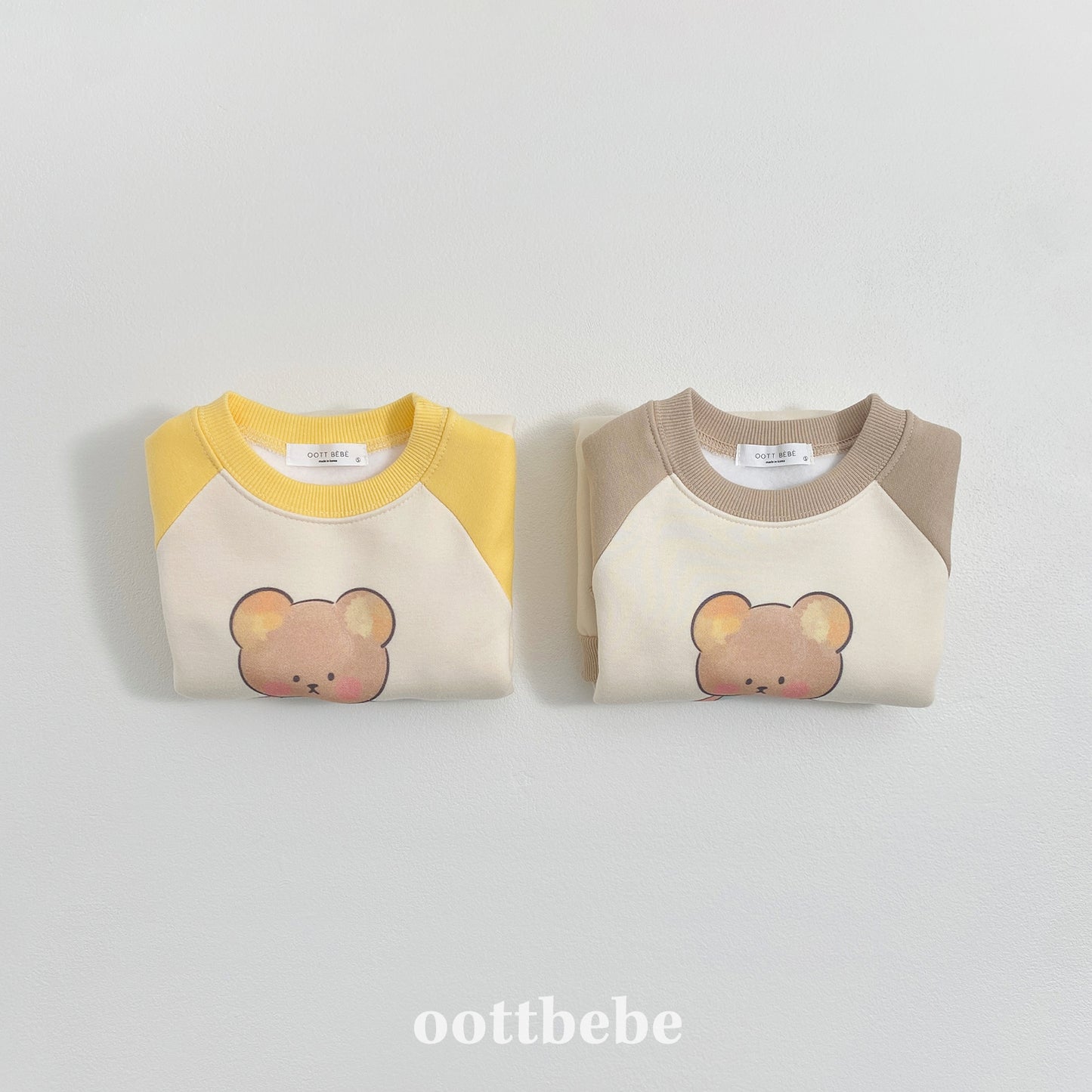 (Pre-order) OOTTBEBE Winter - Watercolor Bear Full Bodysuit 페인팅오띠전신슈트 (2 Colors)