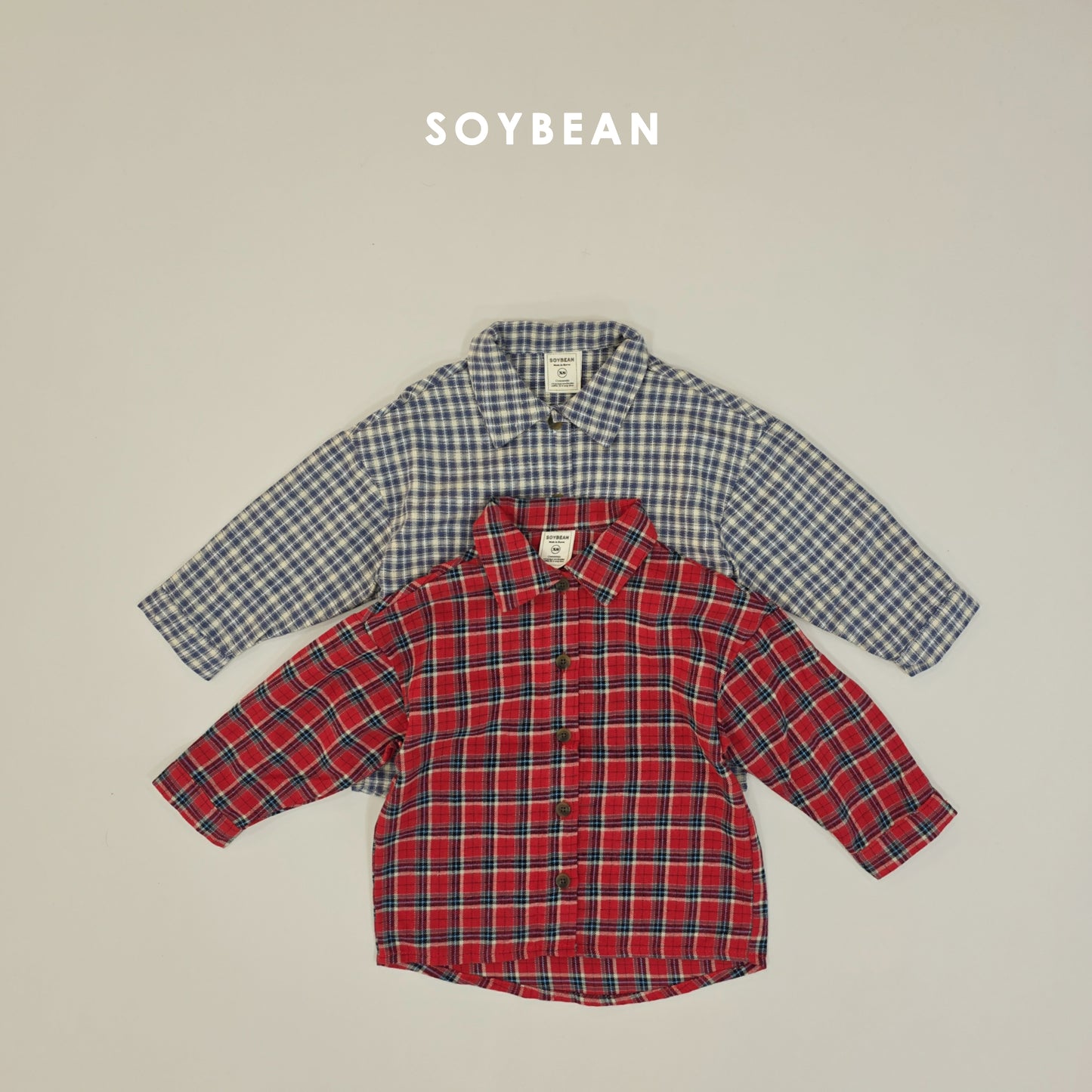 (Pre-order) Soybean Kids Winter - Daily Check Shirt 데일리체크남방 (2 Colors)