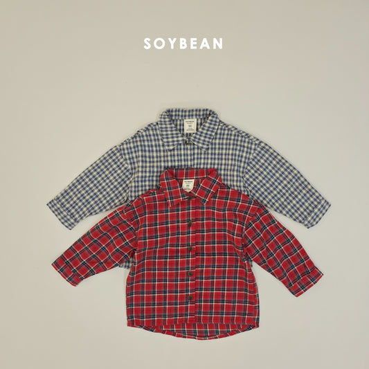 (Pre-order) Soybean Kids Winter - Daily Check Shirt 데일리체크남방 (2 Colors)