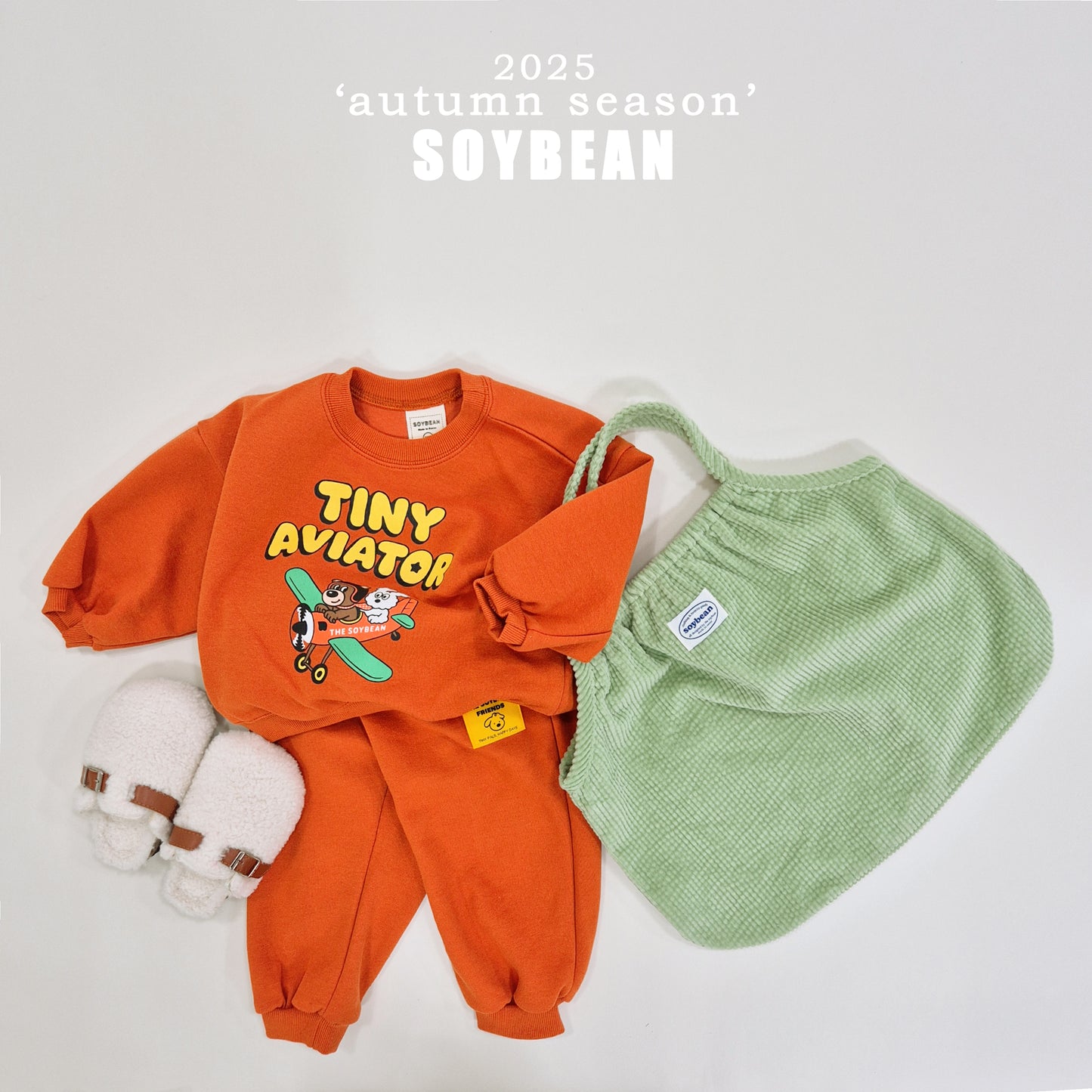 (Pre-order) Soybean Kids - Little Airplane Top & Bottom Set 꼬마비행기상하복 (3 Colors)
