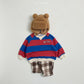 (Pre-order) OOTTBEBE - Stripes Sweatshirt 빅단가라맨투맨 (2 Colors)