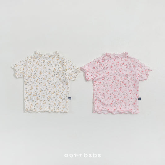 (Pre-order) OOTTBEBE Summer - Floral Daily Tee 데이지날라리티 (2 Colors)