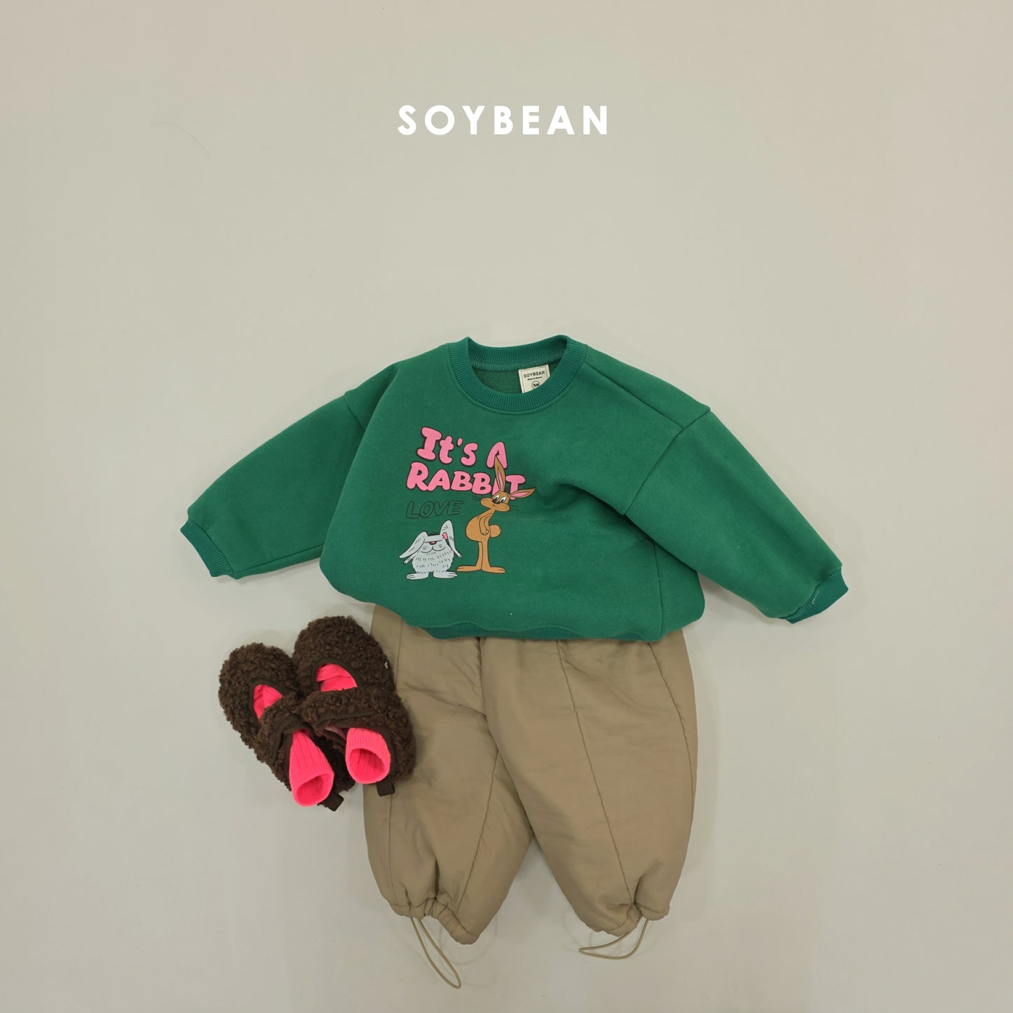 (Pre-order) Soybean Kids Winter - Soft Padded Fleece-Lined Pants 소프트패딩팬츠 (3 Colors)