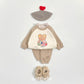 (Pre-order) OOTTBEBE Winter - Watercolor Bear Top & Bottom Set 페인팅오띠상하복 (2 Colors)